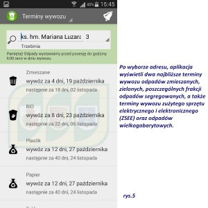 Aplikacja Wywozik ZMGK na smartfony 5